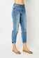 Judy Blue Women’s Full Size Cuffed Hem Low Waist Slim Jeans Cotton Polyester Spandex Rayon Size 0-24W