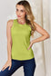 Basic Bae Women’s Full Size Round Neck Slim Tank Nylon Spandex Size S-3XL