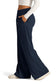 Blueberi B Women’s Drawstring Elastic Waist Wide Leg Pants Polyester Size S-2XL