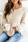 Blueberi B Women’s Slit Waffle Knit Long Sleeve T-Shirt Polyester Size S-2XL
