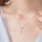 Women's 925 Sterling Silver Moissanite Cross Pendant Necklace