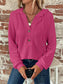 Blueberi B Women’s Waffle Knit Long Sleeve Drawstring Hooded Top Polyester Elastane S-2XL