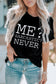 Blueberi B Women’s Me Sarcastic Never Letter Graphic Round Neck Shirt Sleeve T-Shirt  Polyester Spandex Size S-2XL