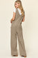 Double Take Women's  Full Size Sleeveless Wide Leg Jumpsuit with Pockets Polyester Spandex Size S-3XL