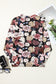 Bluberi B Women’s Floral Mock Neck Long Sleeve Mesh Top Polyester Elastane Size S-L