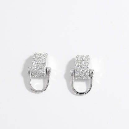 Women's 925 Sterling Silver Inlaid Zircon Earrings