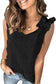 Blueberi B Women's  Full Size Swiss Dot V-Neck Tank Polyester Size S-3XL