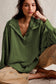 Blueberi B Women’s Exposed Seam Side Slit Long Sleeve Sweatshirt Polyester Viscose Size S-XL