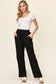 Double Take Women’s Full Size Texture Drawstring Straight Pants Cotton Size S-3XL