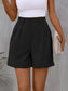 Blueberi B Women's  Pocketed Mid-Rise Waist Shorts Polyester Size S-XL