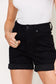 Judy Blue Women’s Full Size High Waist Tummy Control Cuffed Denim Shorts Cotton Polyester Spandex Size S-3XL
