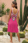 Blueberi B Women's Geometric V-Neck Spaghetti Strap Cover Up Dress Acrylic Polyester One Size