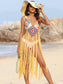 Blueberi B Women’s Fringe Spaghetti Strap Cover-Up Acrylic One Size