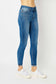 Judy Blue Women’s Full Size Cuffed Hem Low Waist Skinny Jeans Polyester Cotton Rayon Spandex Size 0-24W