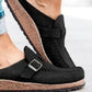 Blueberi B Round Toe Low Heel Buckle Loafers Elastomer PU Leather Size 4-11