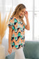 Sew In Love Women's Wrinkle-Free Geometric Short Sleeve Shirt Polyester Spandex Size S-L