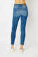 Judy Blue Women’s Full Size Cuffed Hem Low Waist Skinny Jeans Polyester Cotton Rayon Spandex Size 0-24W