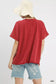 Back view of red mineral wash French Terry top