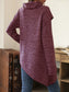 Blueberi B Women’s Asymmetrical Hem Cowl Neck Long Sleeve T-Shirt Polyester Spandex Size S-2XL