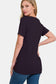 Zenana Women's V-Neck Short Sleeve T-Shirt Polyester Rayon Spandex Sized S-XL