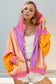 Double Take Women’s Full Size Color Block Long Sleeve Zip Up Hoodie Cotton Polyester Size S-3XL