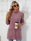 Blueberi B Women’s Slit Mock Neck Long Sleeve T-Shirt Rayon Polyester Spandex Size S-2XL