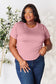 Basic Bae Women’s Full Size Round Neck Short Sleeve T-Shirt Rayon Spandex Size S-3XL
