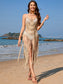 Blueberi B Women's Fringe Openwork Spaghetti Strap Swimsuit Cover-Up Acrylic Size S-XL