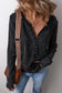 Blueberi B Women’s Notched Long Sleeve Top Polyester Cotton Size S-XL