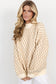 Blueberi B Women’s Diamond Pattern Mock Neck Long Sleeve Sweater Acrylic Polyester Polyamide Size S-XL