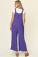 Double Take Women’s Full Size Texture Sleeveless Wide Leg Overall Polyester Spandex Size S-3XL