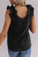 Blueberi B Women's  Full Size Swiss Dot V-Neck Tank Polyester Size S-3XL