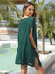 Blueberi B Women's Slit Openwork V-Neck Cover-Up Polyester One Size
