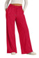 Blueberi B Women’s Drawstring Elastic Waist Wide Leg Pants Polyester Size S-2XL