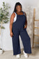 Double Take Women's Full Size Wide Strap Overall with Pockets Polyester Rayon Spandex Size S-2XL