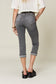 Judy Blue Women’s Full Size Button Fly High Waist Cuffed Capris Cotton Polyester Spandex Size S-24W