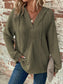 Blueberi B Women’s Waffle Knit Long Sleeve Drawstring Hooded Top Polyester Elastane S-2XL