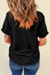 Blueberi B Women's Letter Graphic Round Neck Short Sleeve T-Shirt Polyester Cotton Elastane Size S-XL