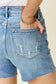 Judy Blue Women’s Full Size High Waist Rhinestone Decor Denim Shorts Cotton Polyester Spandex Size S-3XL