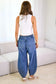 Blueberi B Women’s Drawstring Jeans with Pockets Rayon Polyester Size S-2XL