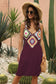 Blueberi B Women's Geometric V-Neck Spaghetti Strap Cover Up Dress Acrylic Polyester One Size