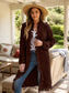 Blueberi B Women’s Fringe Open Front Long Sleeve Cardigan Acrylic One Size