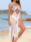 Blueberi B Women’s Fringe Spaghetti Strap Cover-Up Acrylic One Size