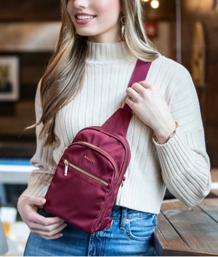 Kedzie Roundtrip Women’s Convertible Sling Backpack or Crossbody Multiple Colors Nylon One Size