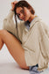 Blueberi B Women’s Exposed Seam Side Slit Long Sleeve Sweatshirt Polyester Viscose Size S-XL