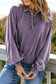 Blueberi B Women’s Quarter-Snap Collared Long Lantern Sleeve Sweatshirt Polyester Elastane Size S- 2XL