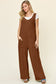 Double Take Women’s Full Size Texture Sleeveless Wide Leg Jumpsuit Polyester Spandex Size S-3XL