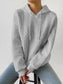 Blueberi B Women’s Drawstring Drop Shoulder Long Sleeve Hoodie Polyester Spandex Size S-2XL