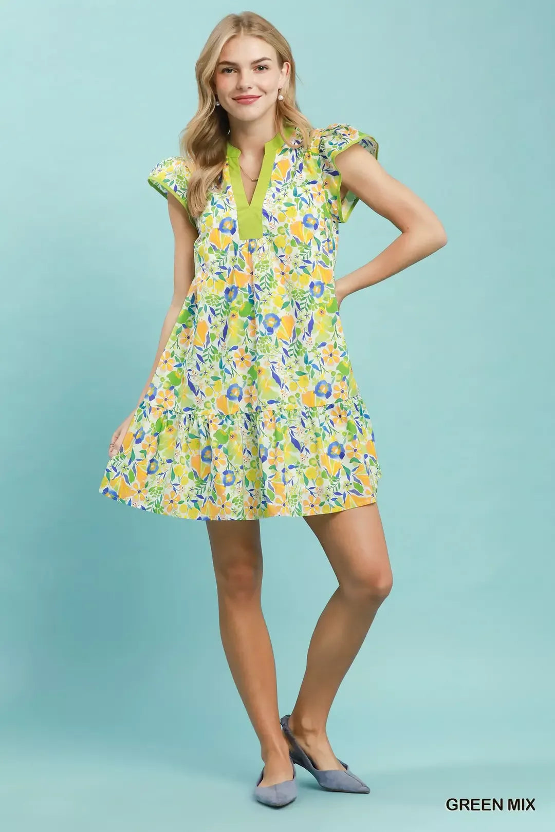 ae flutter sleeve mini dress English Factory Flutter-Sleeve Mini Dress