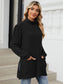 Blueberi B Women’s Slit Mock Neck Long Sleeve T-Shirt Rayon Polyester Spandex Size S-2XL